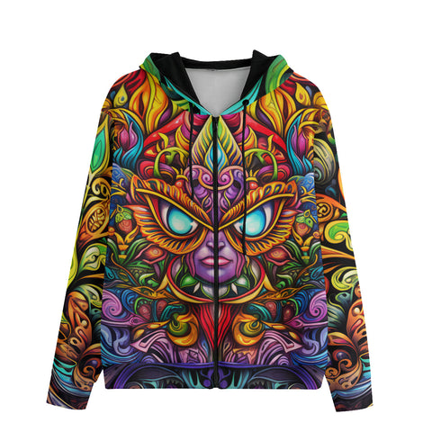 Men's Zip Up Hoodie Colorful Art Abstraction