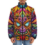 Down-Padded Puffer Jacket Colorful Art Abstraction