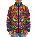 Down-Padded Puffer Jacket Colorful Art Abstraction