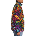 Down-Padded Puffer Jacket Colorful Art Abstraction
