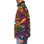 Down-Padded Puffer Jacket Colorful Art Abstraction
