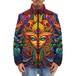 Down-Padded Puffer Jacket Yoga Psychedelic Galaxy
