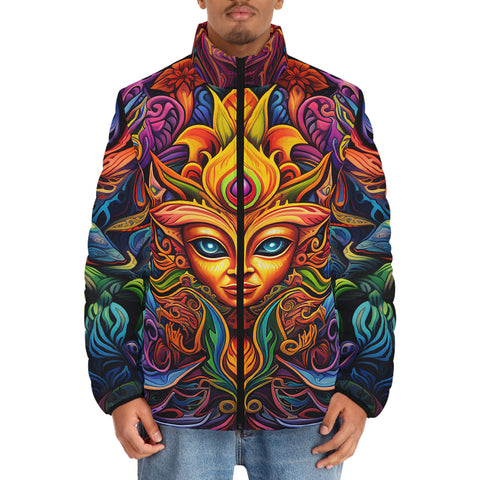Down-Padded Puffer Jacket Yoga Psychedelic Galaxy