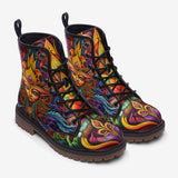 Leather Boots Yoga Psychedelic Galaxy