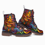 Leather Boots Yoga Psychedelic Galaxy