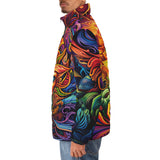 Down-Padded Puffer Jacket Yoga Psychedelic Galaxy