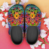 Classic Clogs Colorful Psychedelic Flowers