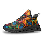 Sports Sneakers Colorful Neon Flower