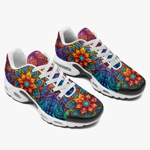 Air Cushion Sneakers Colorful Neon Flower