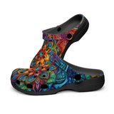 Classic Clogs Colorful Neon flower