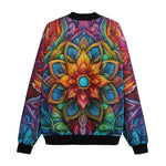 Bomber Jacket Colorful Neon Flower