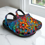 Classic Clogs Colorful Neon flower