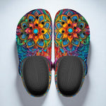 Classic Clogs Colorful Neon flower