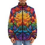 Down-Padded Puffer Jacket Seven Chakras Psychedelic