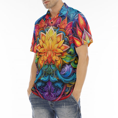 Men's Polo Shirt Seven Chakras Psychedelic