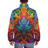 Down-Padded Puffer Jacket Bright Colors Art