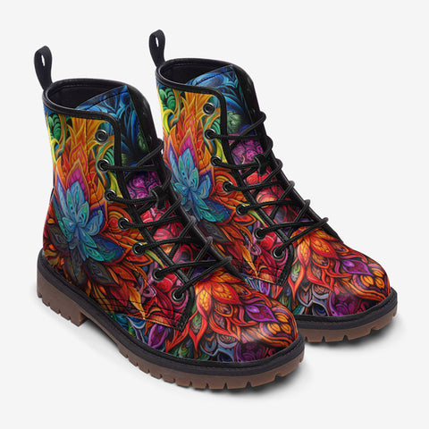 Leather Boots Bright Colors Art