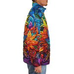 Down-Padded Puffer Jacket Bright Colors Art