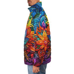 Down-Padded Puffer Jacket Bright Colors Art