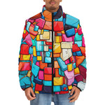 Down-Padded Puffer Jacket Colorful Blocks