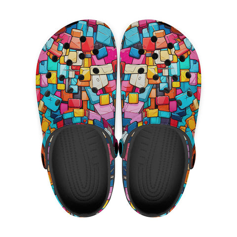 Classic Clogs Colorful Blocks