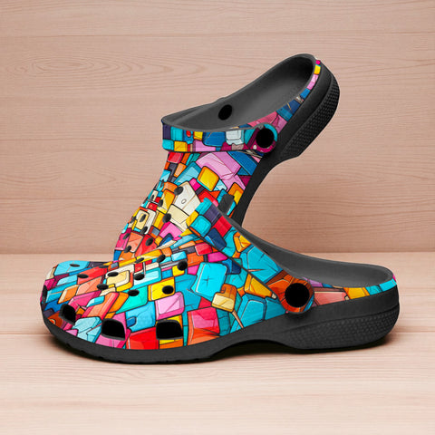 Classic Clogs Colorful Blocks