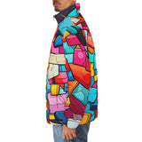 Down-Padded Puffer Jacket Colorful Blocks