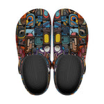 Classic Clogs Colorful Abstract Art Mosaic