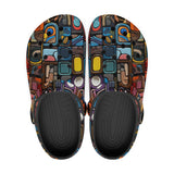 Classic Clogs Colorful Abstract Art Mosaic