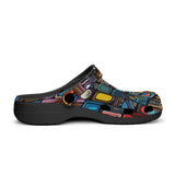 Classic Clogs Colorful Abstract Art Mosaic