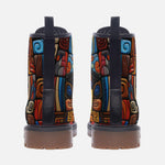 Leather Boots Colorful Abstract Art Mosaic