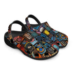 Classic Clogs Colorful Abstract Art Mosaic