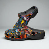 Classic Clogs Colorful Abstract Art Mosaic