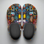 Classic Clogs Colorful Abstract Art Mosaic