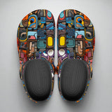 Classic Clogs Colorful Abstract Art Mosaic
