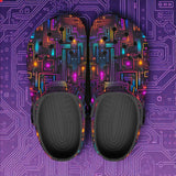 Classic Clogs Futuristic Circuit Board Neon Art