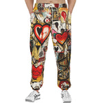 Men's Sweatpants Love Symbols Graffiti