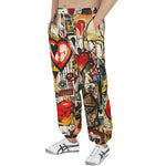 Men's Sweatpants Love Symbols Graffiti