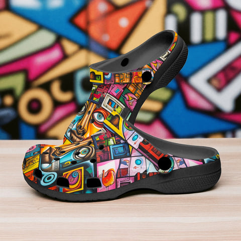 Classic Clogs Colorful Graffiti Art