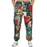 Men's Sweatpants Graffiti Hearts Abstraction