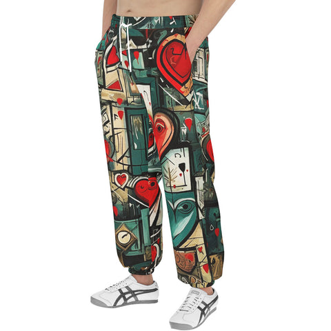 Men's Sweatpants Graffiti Hearts Abstraction