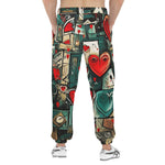 Men's Sweatpants Graffiti Hearts Abstraction