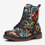 Leather Boots Colorful Art Abstracton