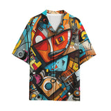 Hawaiian Shirt Colorful Art Abstracton