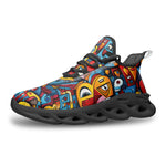 Sports Sneakers Colorful Heart Shapes Graffiti