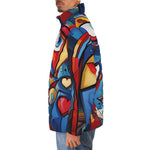 Down-Padded Puffer Jacket Graffiti Love Hearts