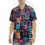 Men's Polo Shirt Colorful Cats