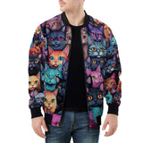 Bomber Jacket Colorful Cats