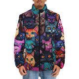Down-Padded Puffer Jacket Colorful Cats
