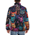 Down-Padded Puffer Jacket Colorful Cats